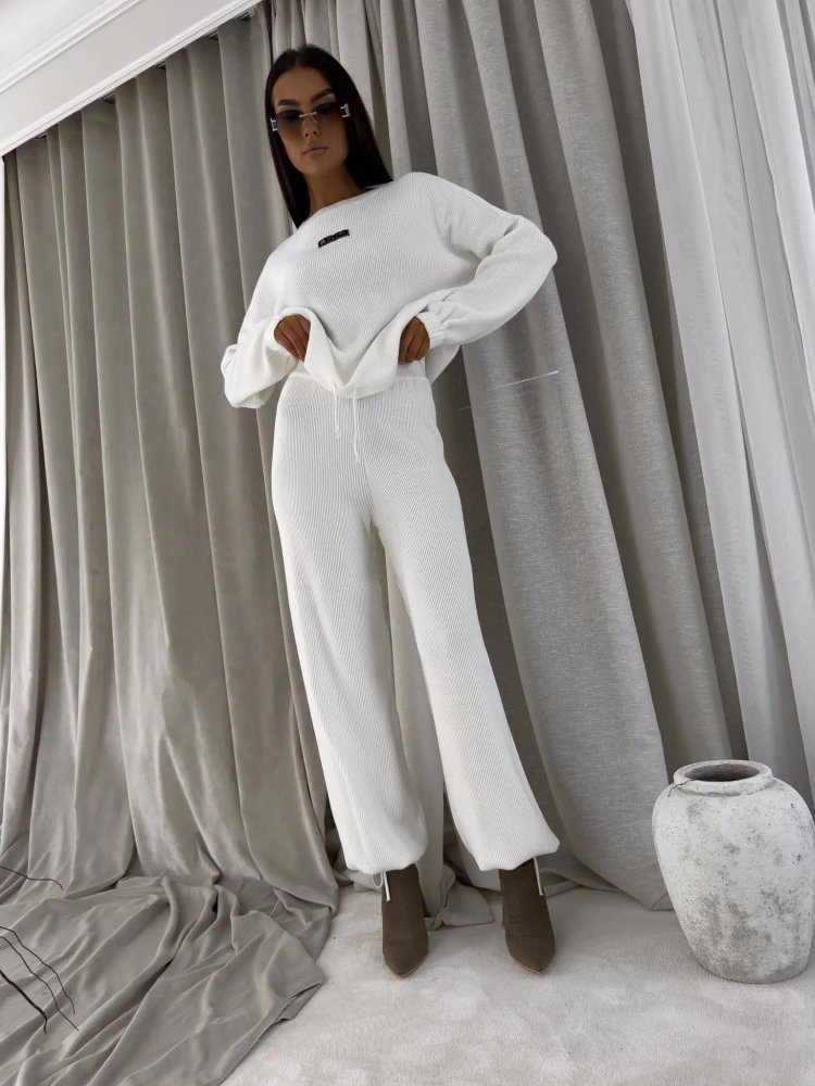 Komplet z kaszmirem CANVAS, ecru