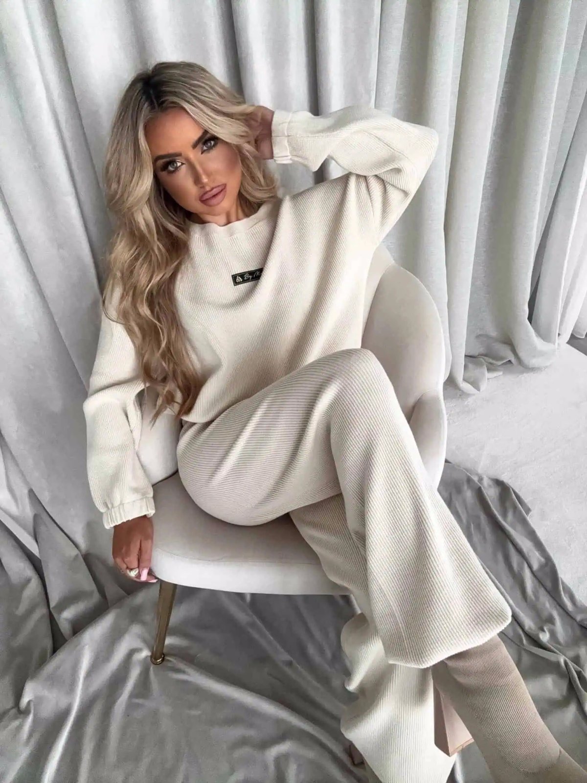 Komplet z kaszmirem CANVAS, jasny beż