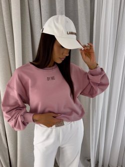 Bluza dresowa COTTON, brudny róż