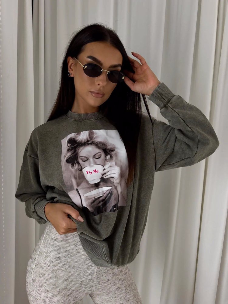 Bluza dekatyzowana ROLLER, khaki