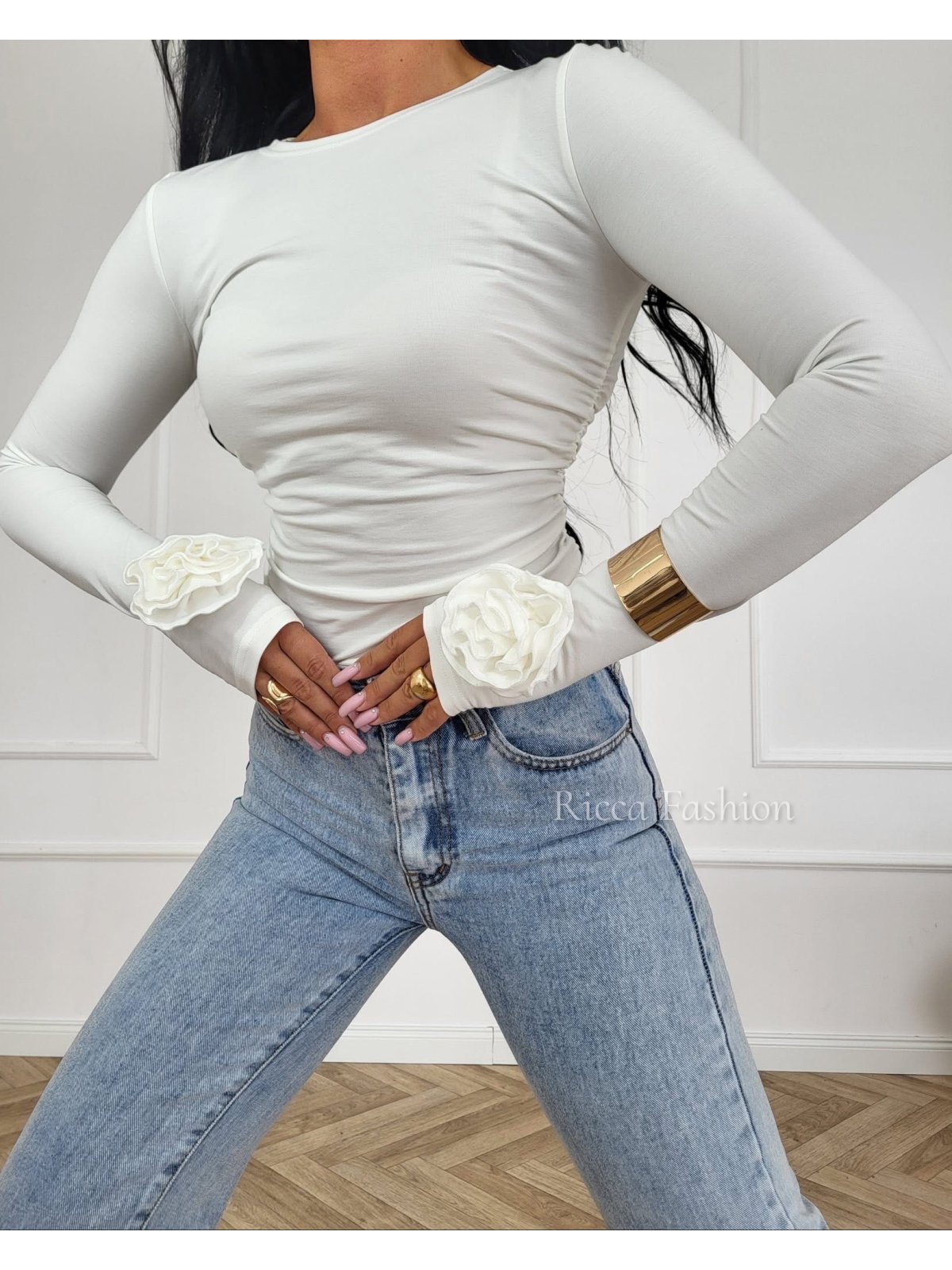 Bluzka z wiskozą premium ROSINA, white