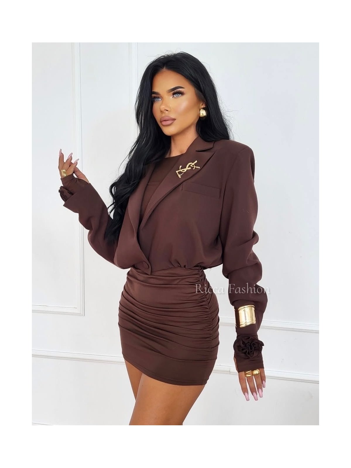 Marynarka premium SAINT, chocolate