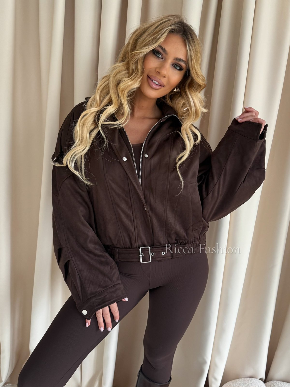 Kurtka zamszowa ARIZONA, chocolate