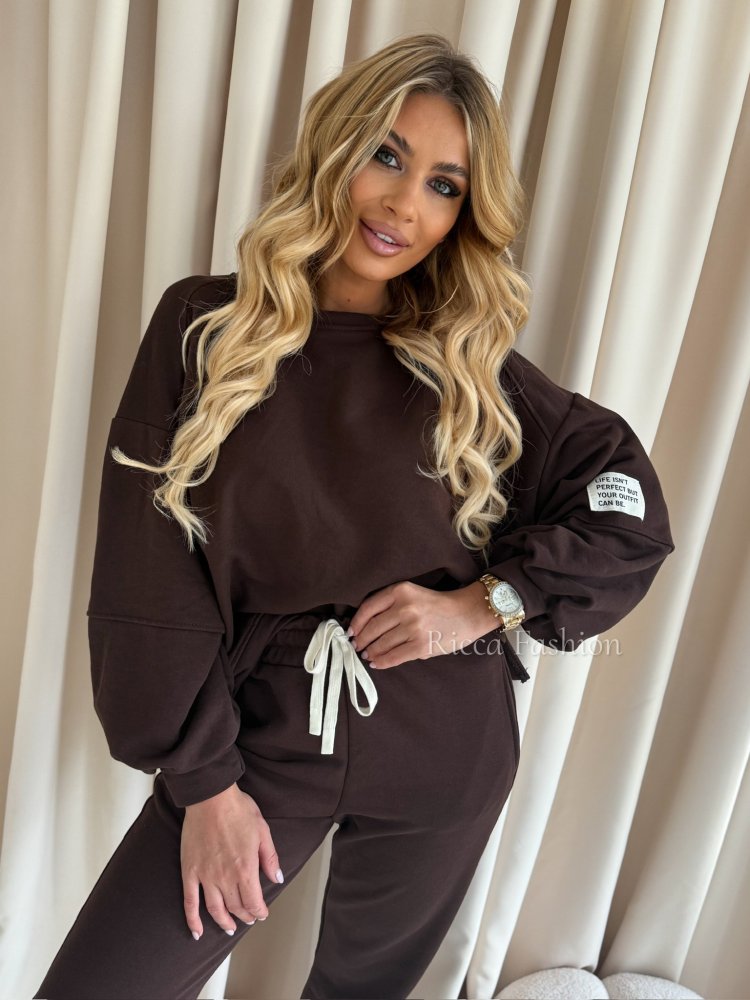 Komplet bawełniany PABLO, milk chocolate