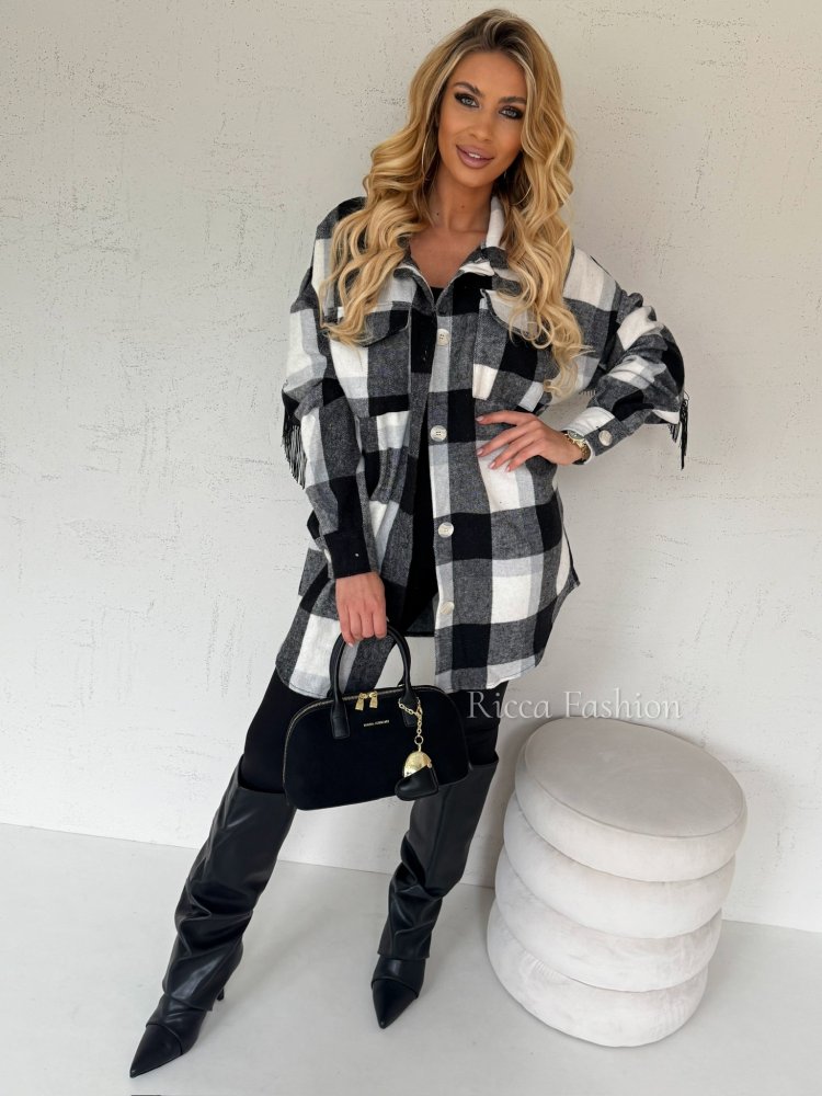 Koszula z frędzlami RODEO, black