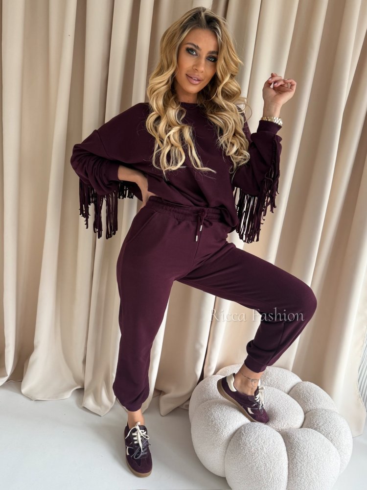 Komplet bawełniany BOLTON, burgund