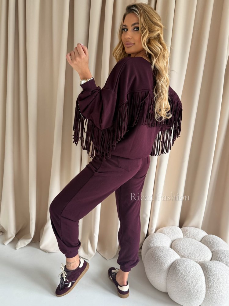 Komplet bawełniany BOLTON, burgund