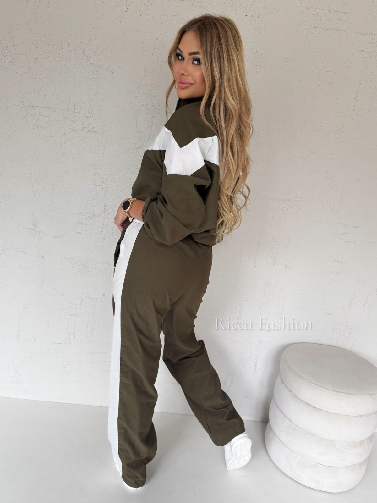 Komplet ortalionowy RETRO, khaki