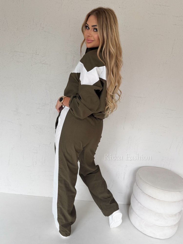 Komplet ortalionowy RETRO, khaki