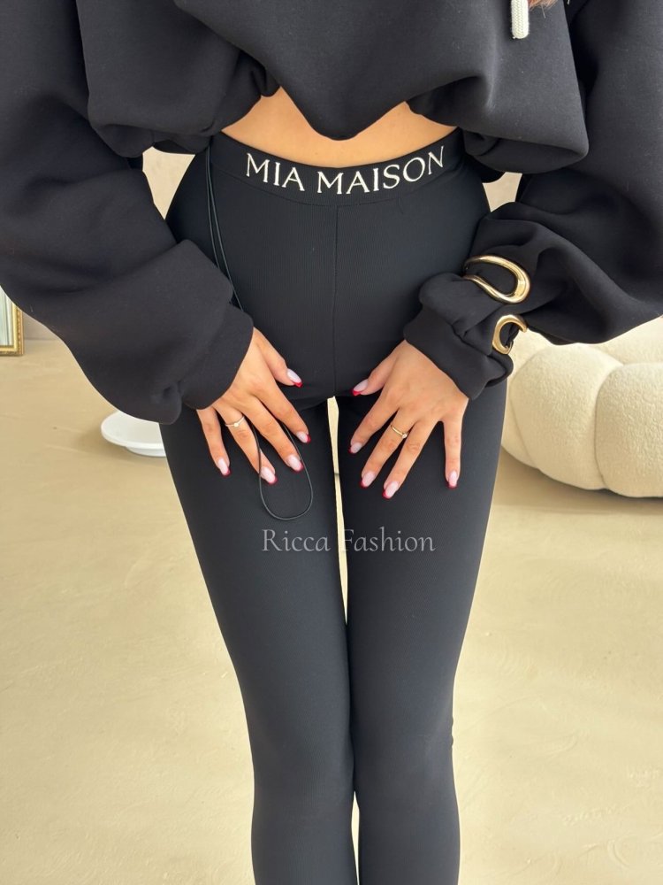 Legginsy prążkowane premium...