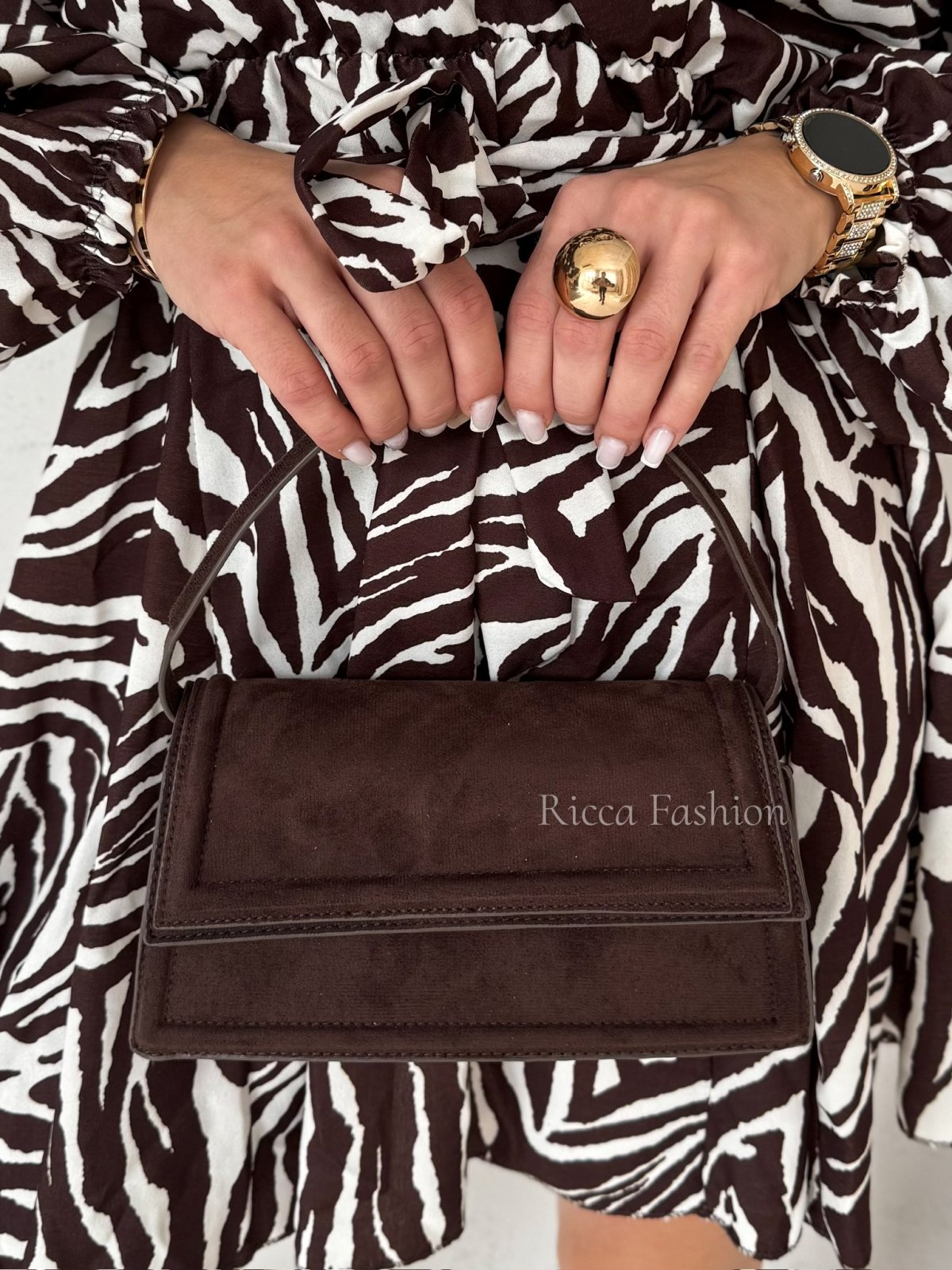 Torebka zamszowa LETICIA, chocolate