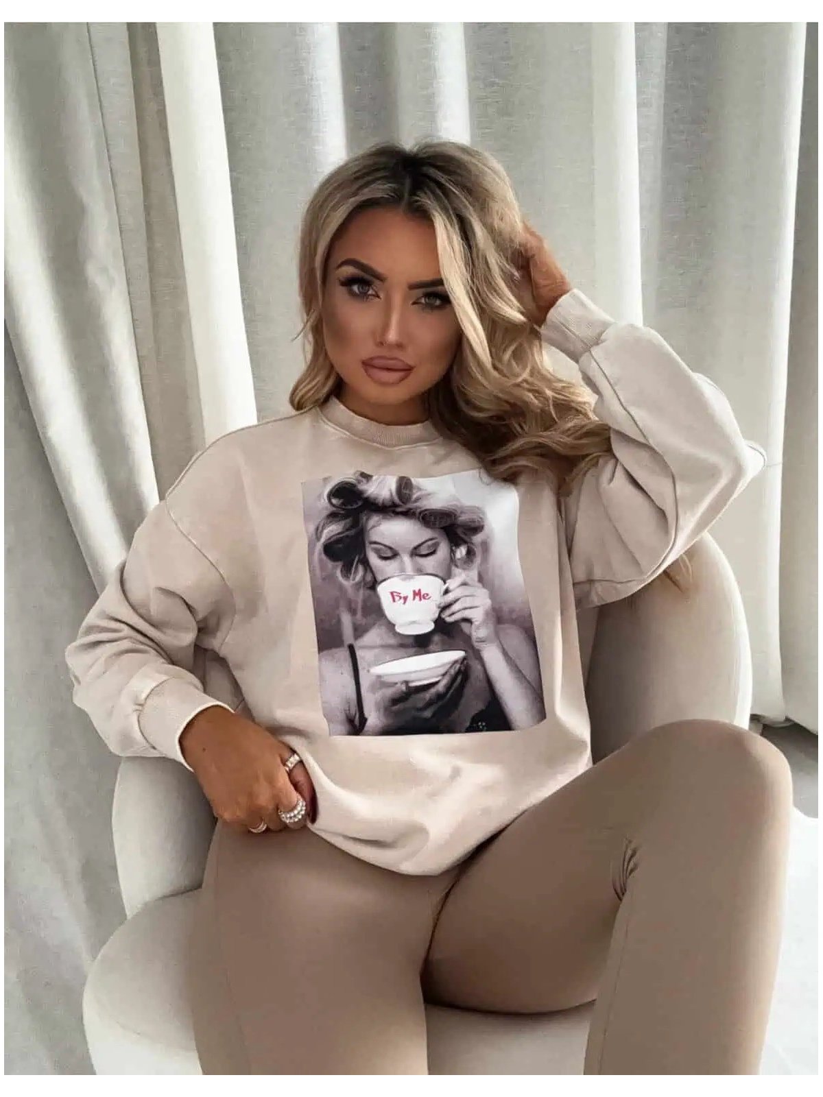 Bluza dekatyzowana ROLLER, jasny beż