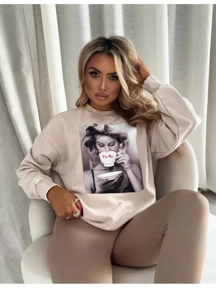 Bluza dekatyzowana ROLLER, jasny beż