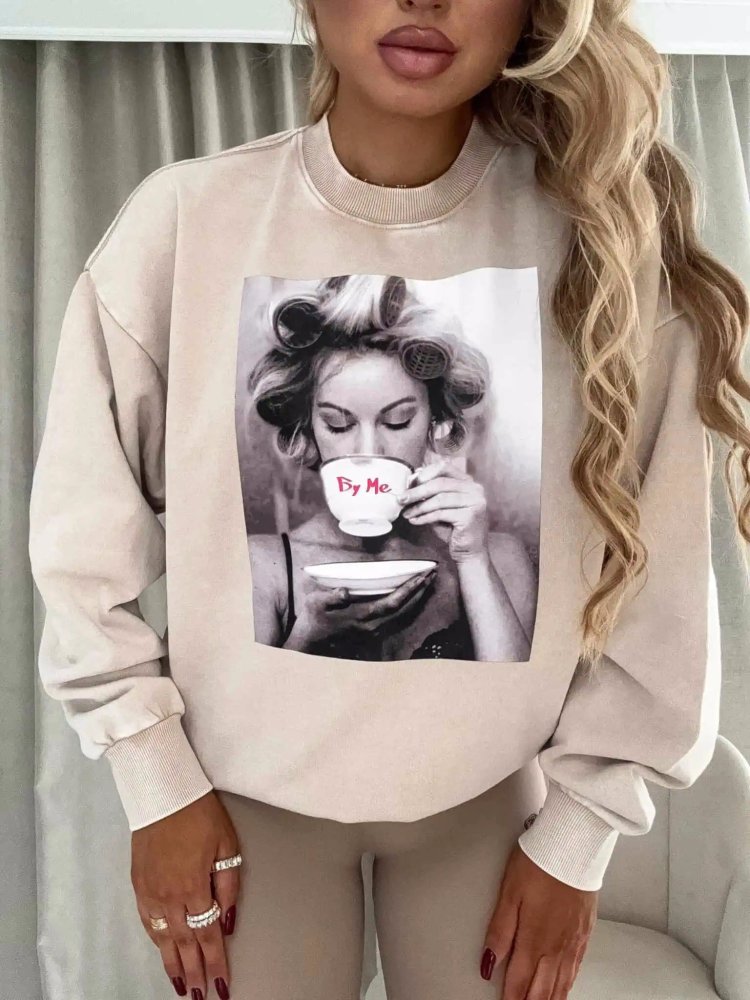 Bluza dekatyzowana ROLLER, jasny beż