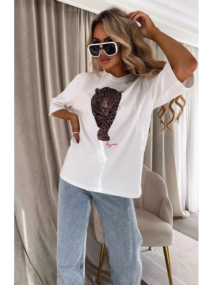 T-shirt MEDIUM TIGER, ecru