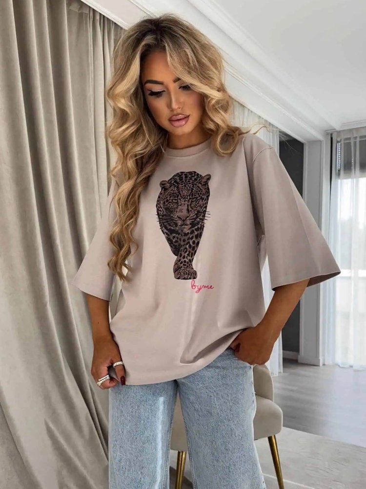 T-shirt MEDIUM TIGER, taupe