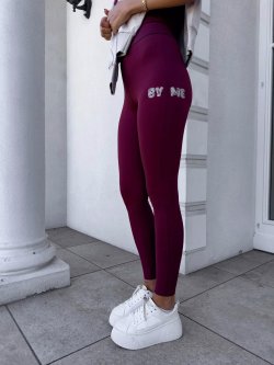 Legginsy WOW, bordo