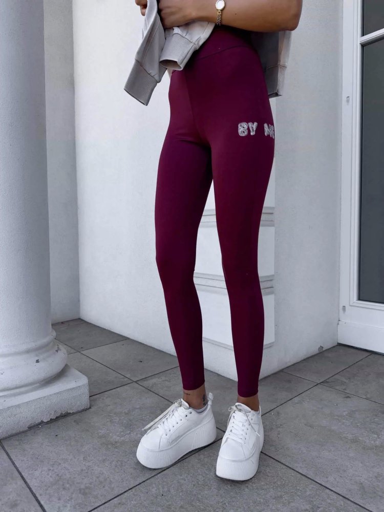 Legginsy WOW, bordo