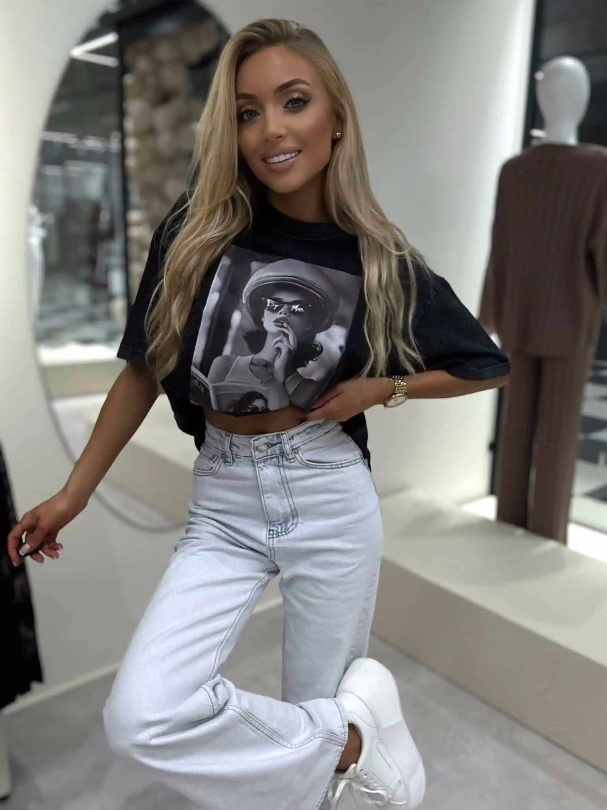 T-shirt dekatyzowany IMAGE, czarny