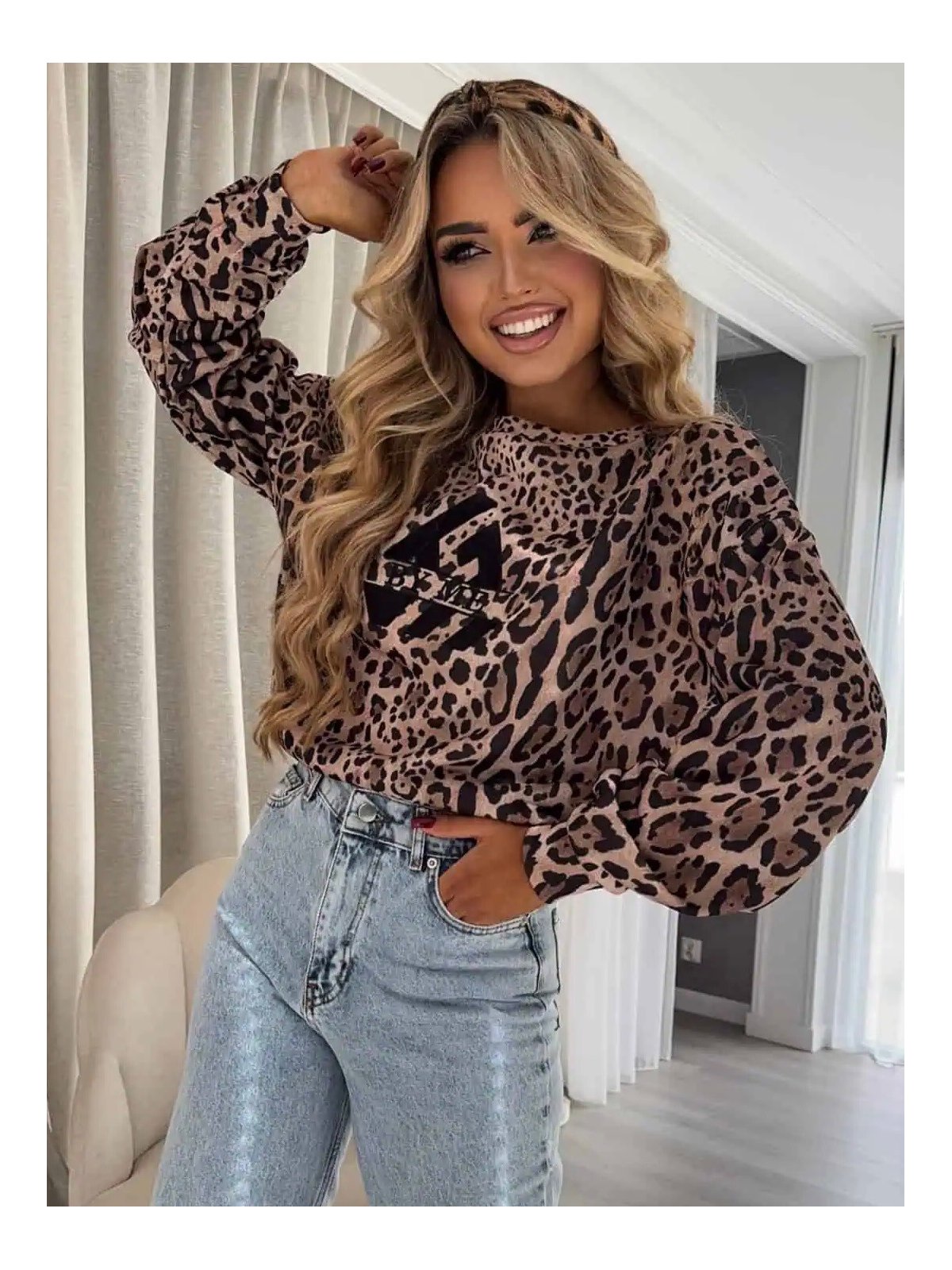 Bluza dresowa LUXIT, pantera