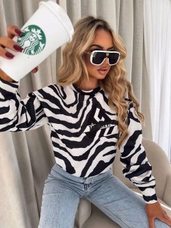 Bluza dresowa LUXIT, zebra