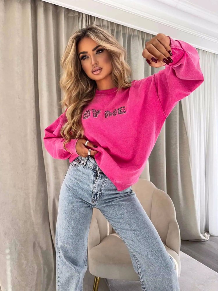 Bluza dekatyzowana POWER, róż