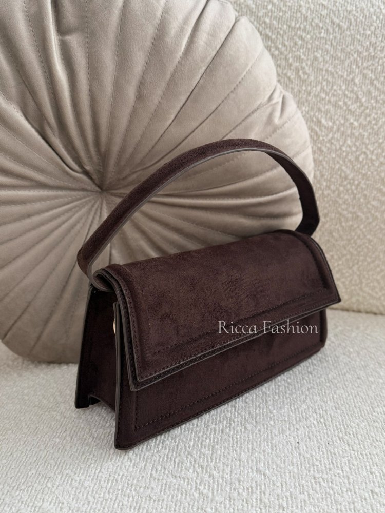 Torebka zamszowa LETICIA, chocolate