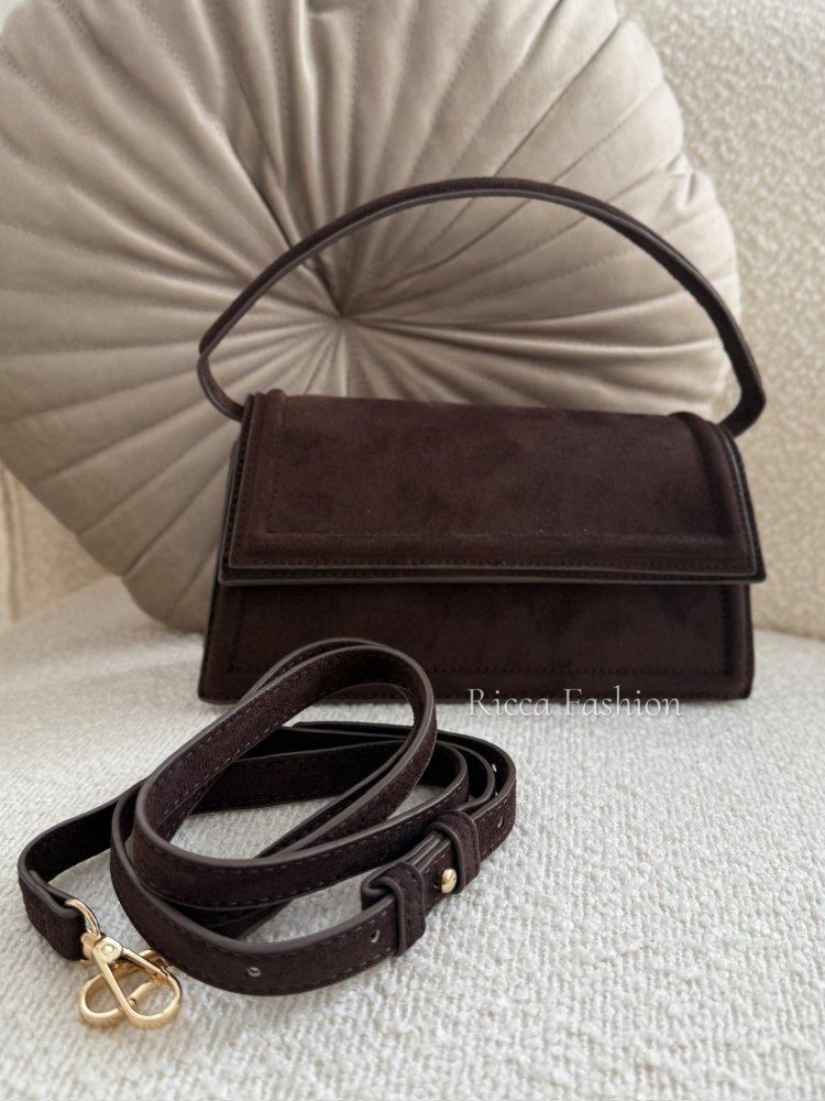 Torebka zamszowa LETICIA, chocolate