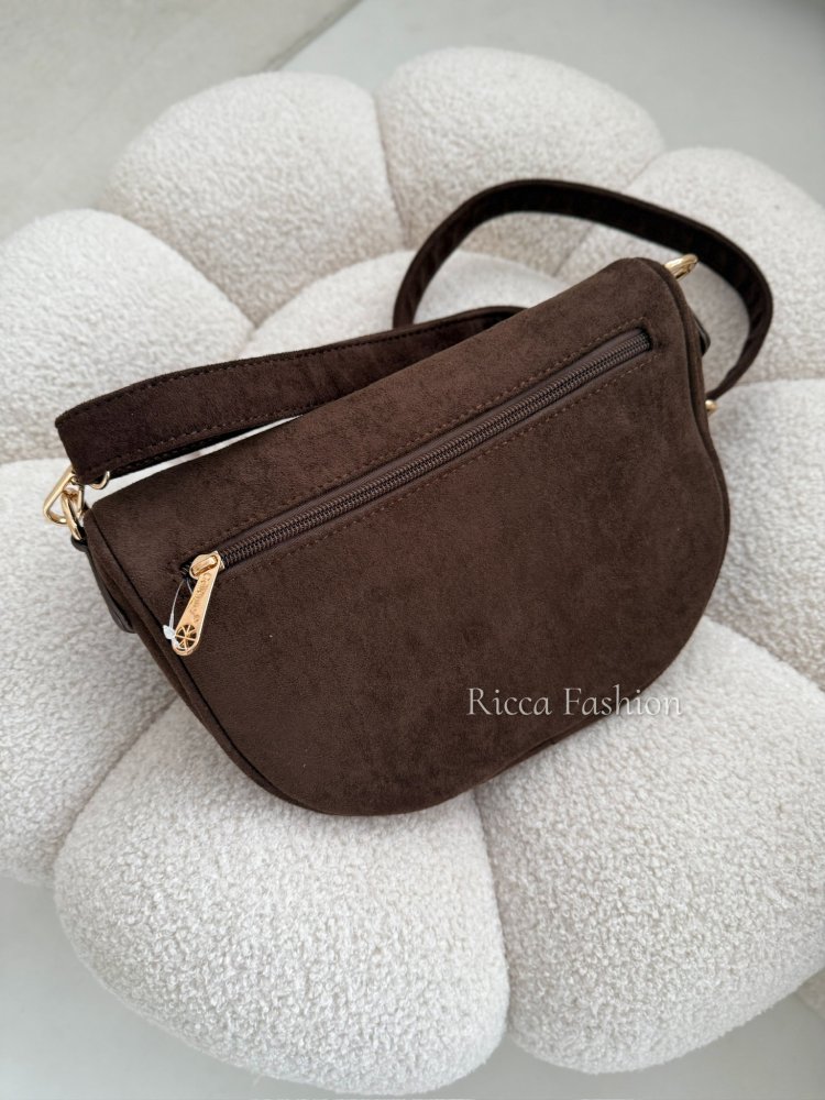 Torebka/nerka zamszowa MILEY, chocolate