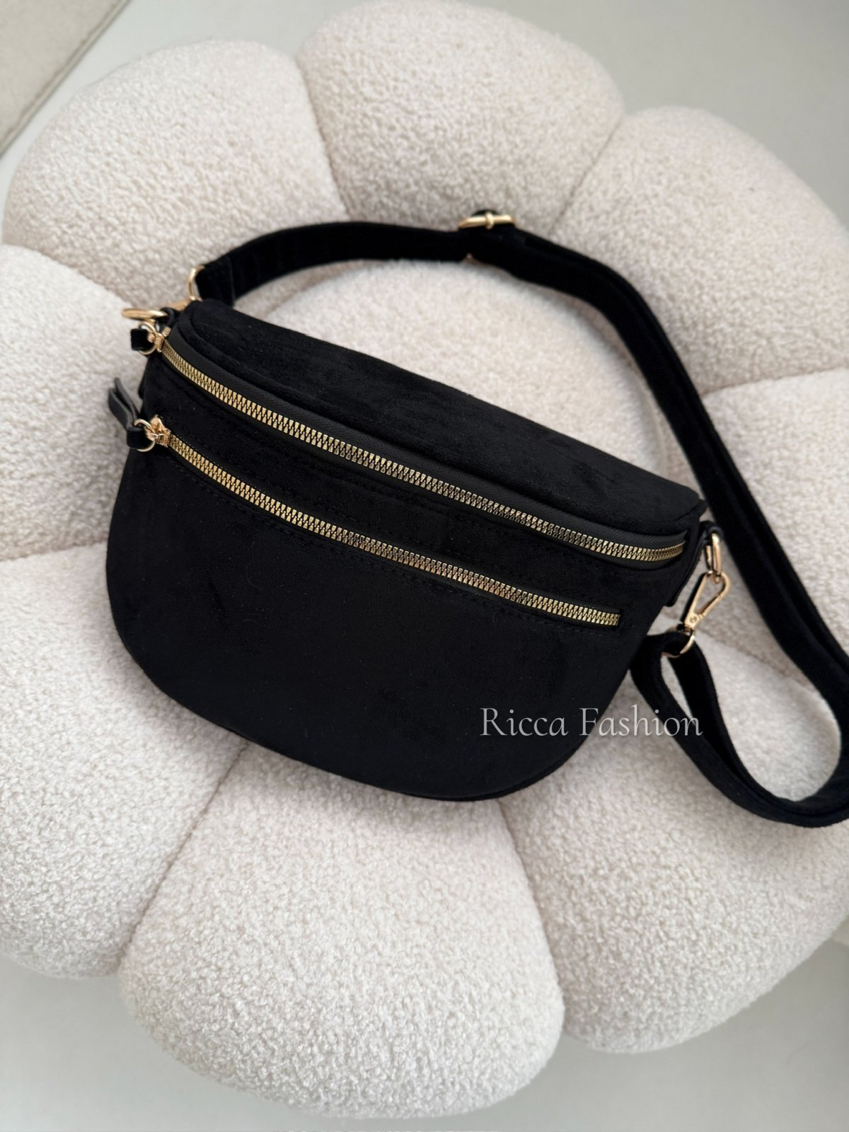 Torebka/nerka zamszowa MILEY, black