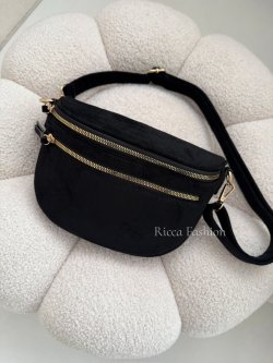 Torebka/nerka zamszowa MILEY, black