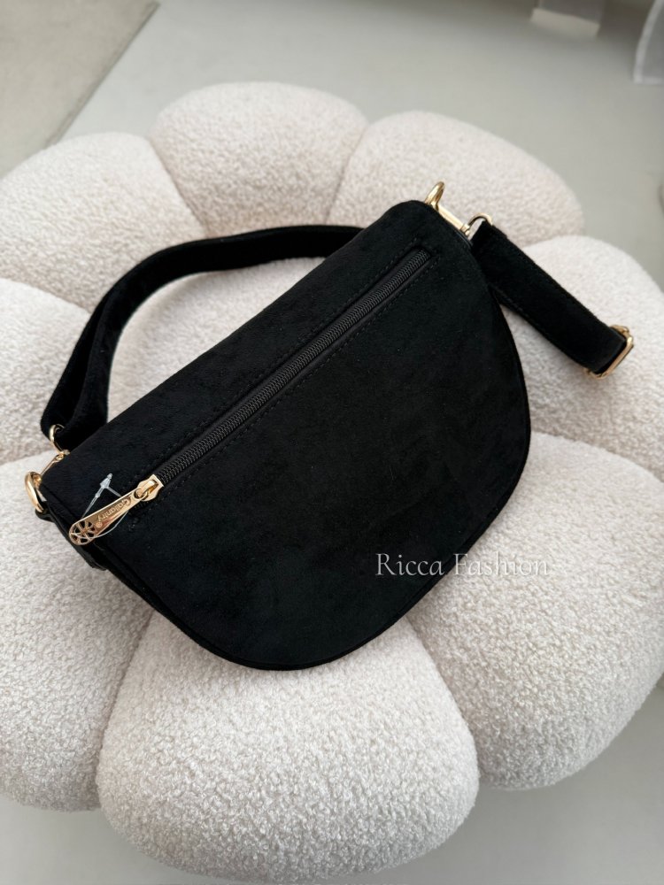 Torebka/nerka zamszowa MILEY, black