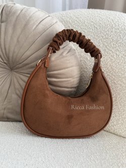 Torebka zamszowa SELENA, carmel