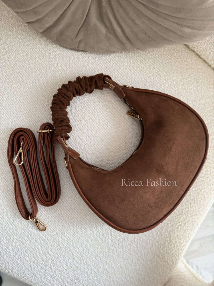 Torebka zamszowa SELENA, carmel