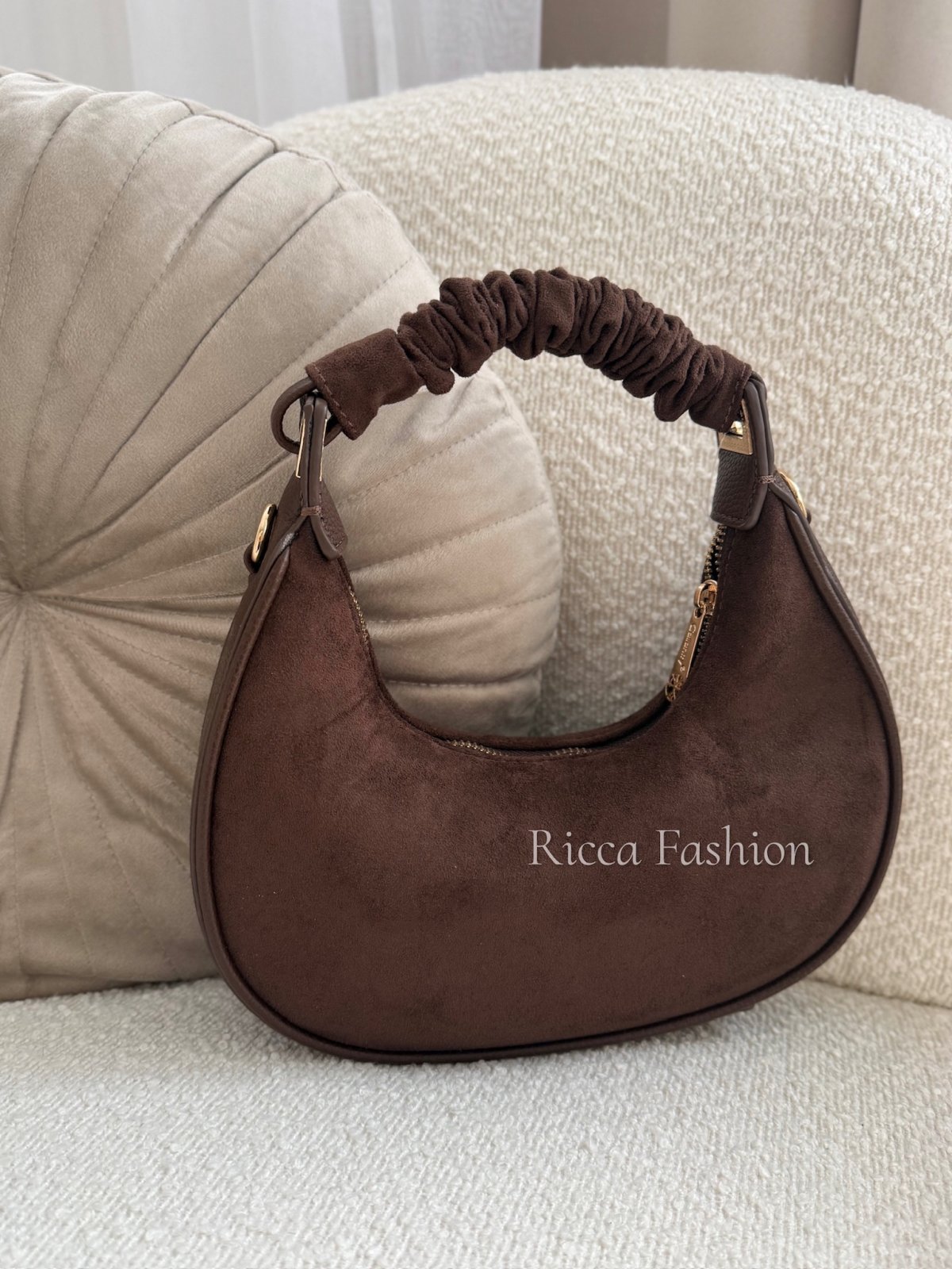 Torebka zamszowa SELENA, chocolate