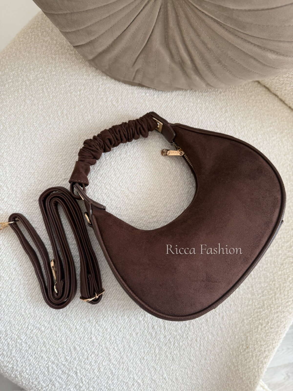 Torebka zamszowa SELENA, chocolate