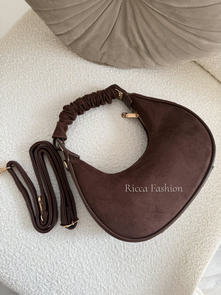 Torebka zamszowa SELENA, chocolate