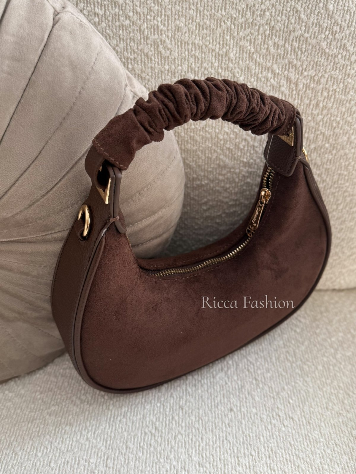 Torebka zamszowa SELENA, chocolate