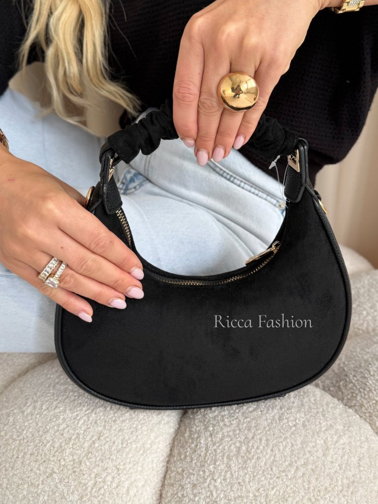 Torebka zamszowa SELENA, black