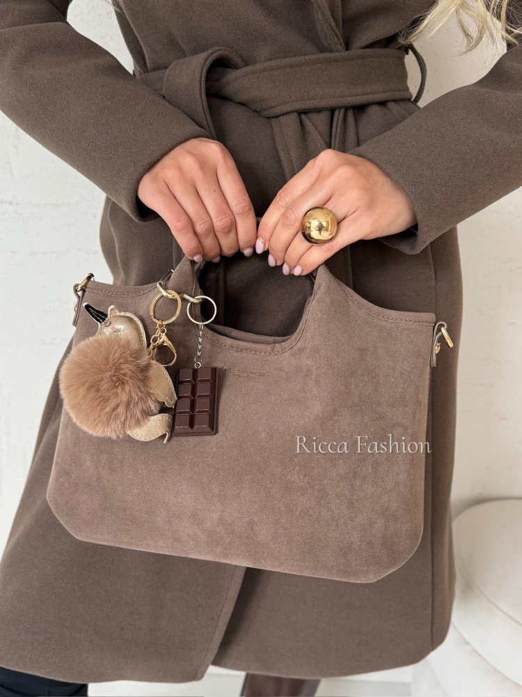 Torebka zamszowa CASSI, fango