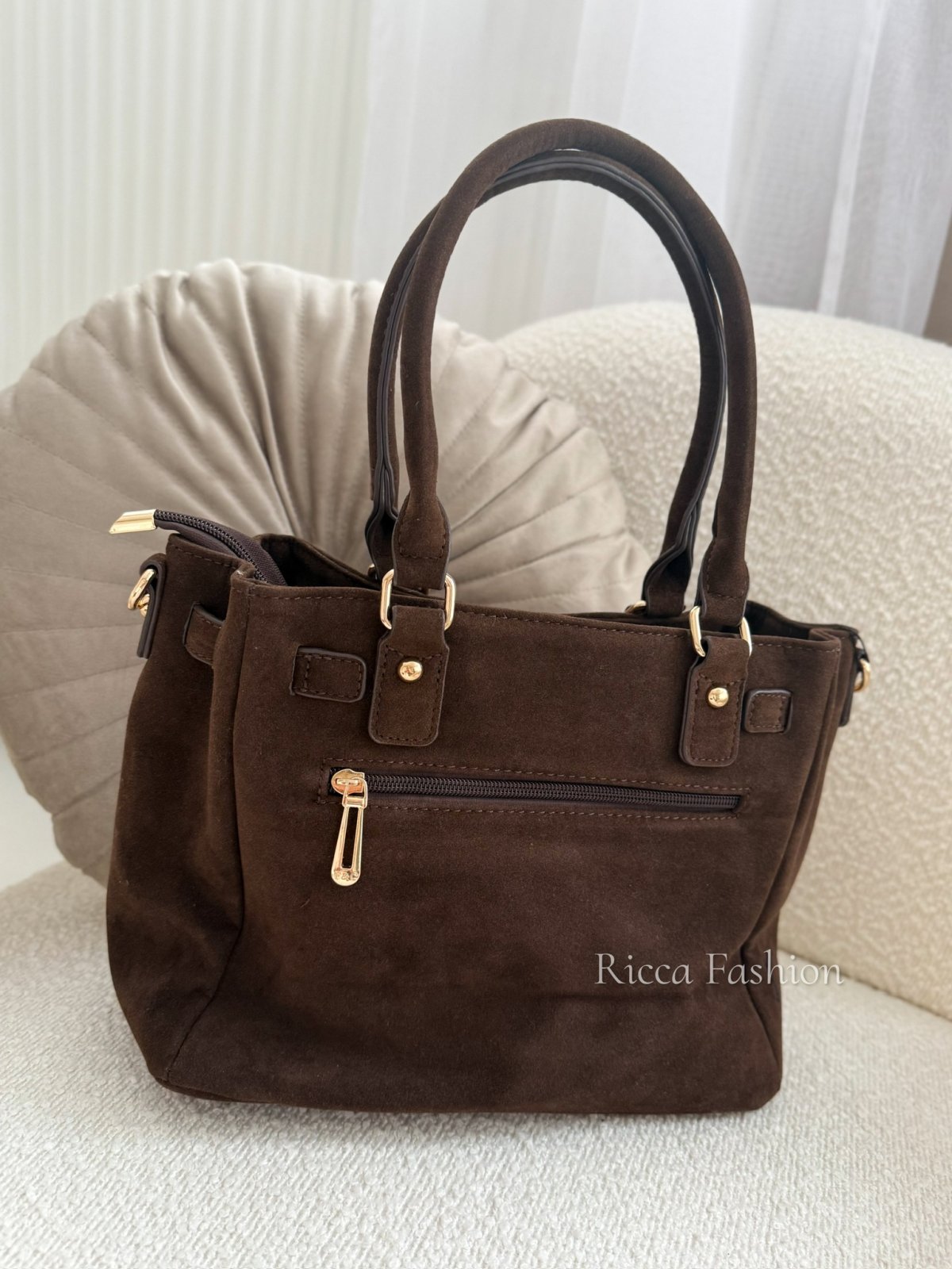 Torebka zamszowa ERMI, chocolate