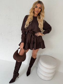 Sukienka bawełniana LUMA, chocolate