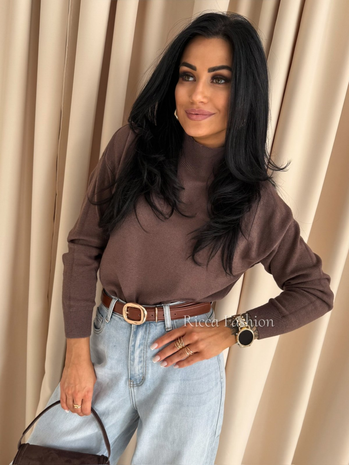 Półgolf/sweterek SALOME, cocoa