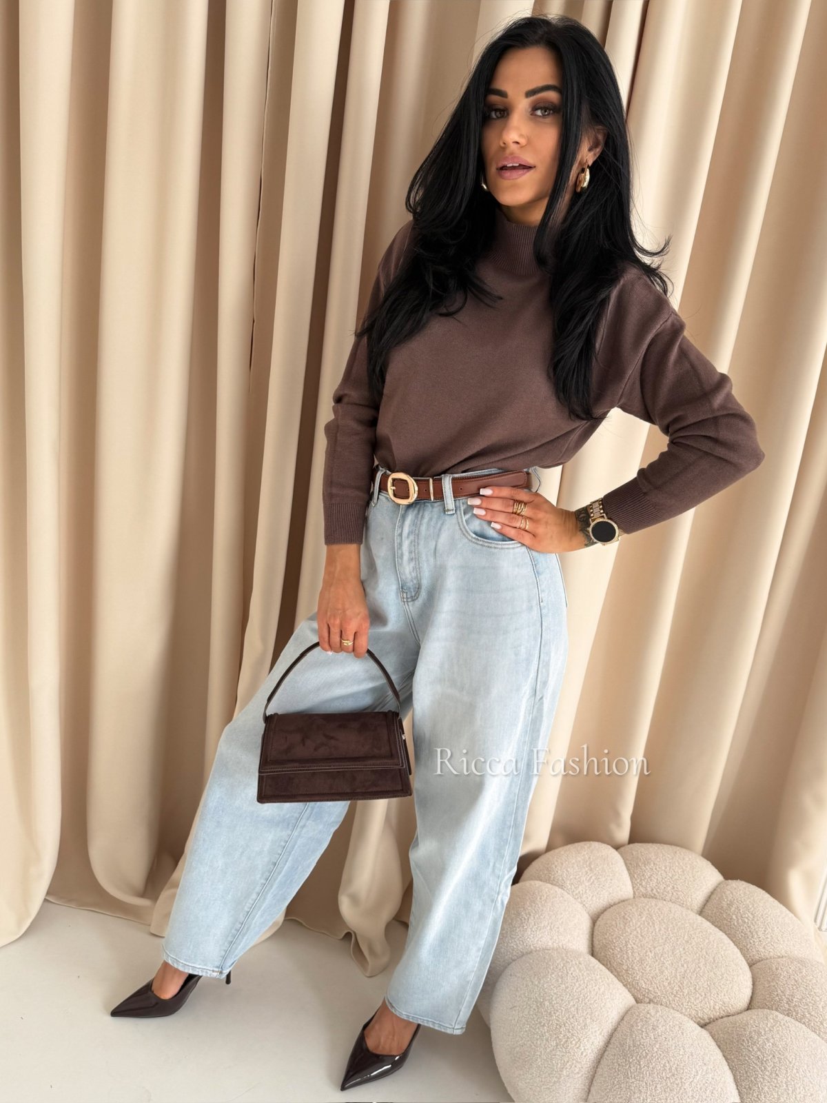 Półgolf/sweterek SALOME, cocoa