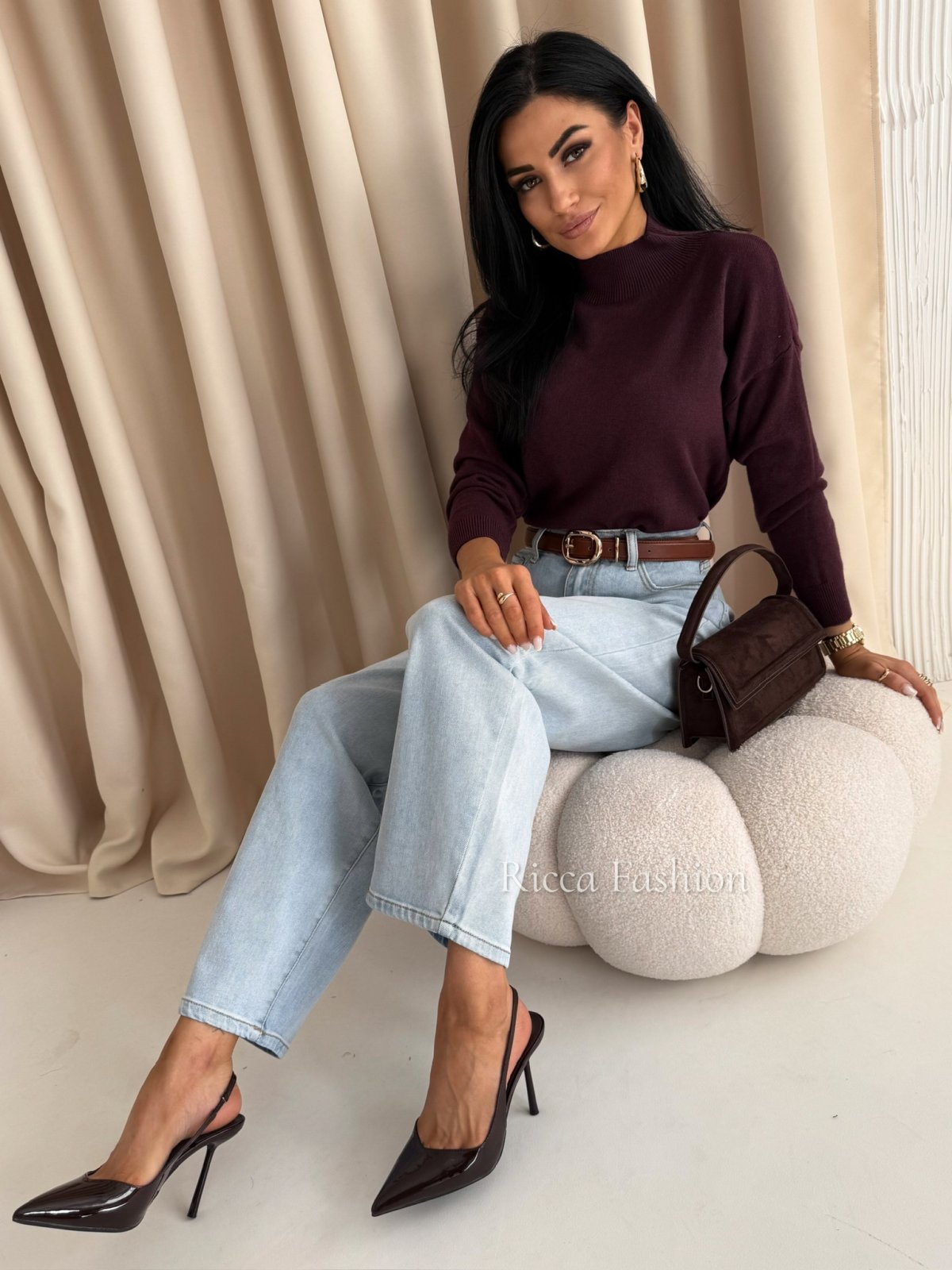 Półgolf/sweterek SALOME, plum