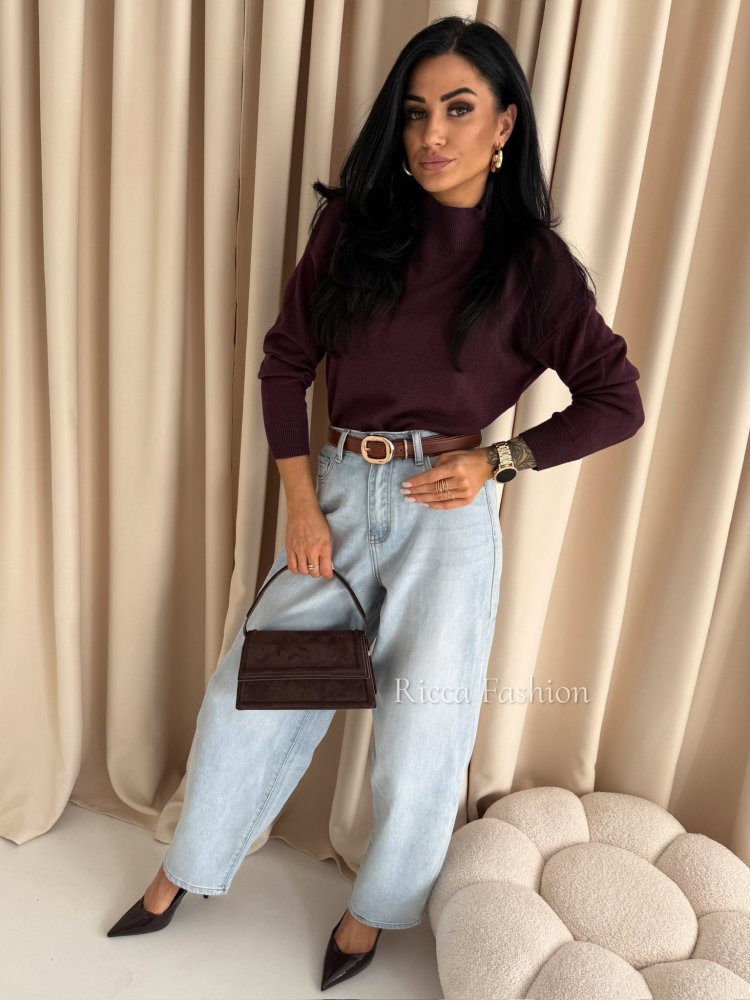 Półgolf/sweterek SALOME, plum