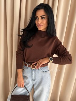 Półgolf/sweterek SALOME, milk chocolate