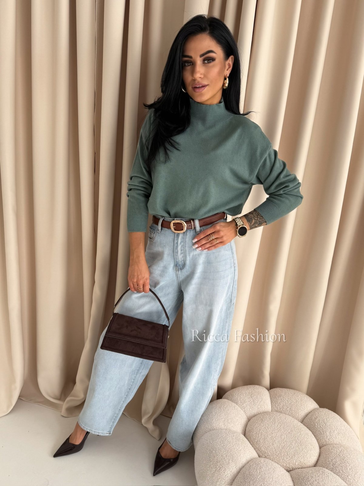 Półgolf/sweterek SALOME, matcha