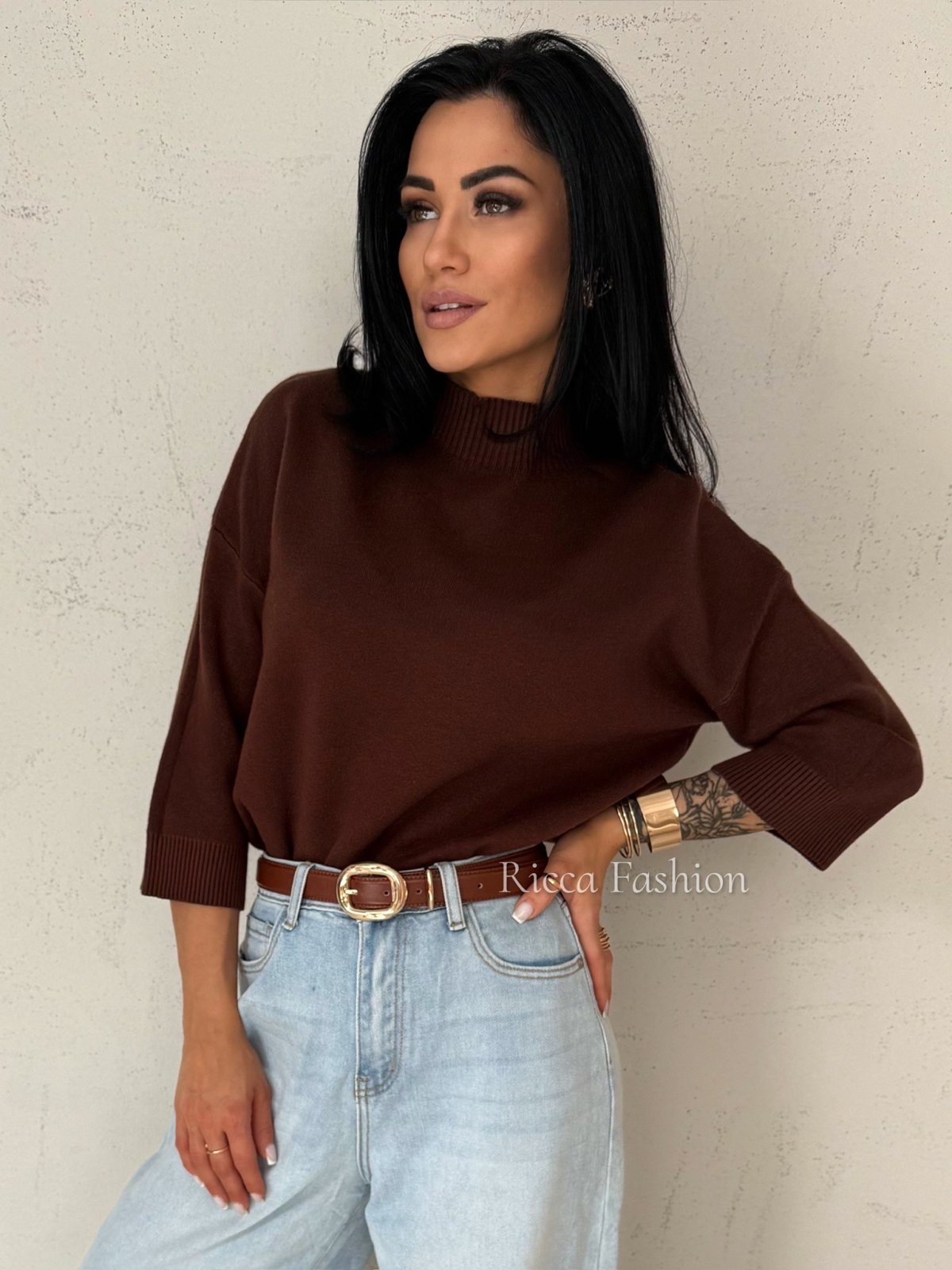 Półgolf pudełkowy SILVIO, chocolate