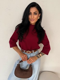 Półgolf pudełkowy SILVIO, bordo